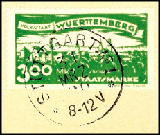 10 Pfg Bis 3 Mark Städteansichten Sog. Abschiedsausgabe, Einheitlich Gestempelt "STUTTGART No. 1 31 MRZ 20"... - Otros & Sin Clasificación