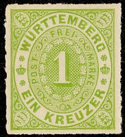 1 Kr. Grün, Durchstochen, Seltenes Postfrisches Kabinettstück, Katalog: 36 **1 Kr. Green, Rouletted,... - Otros & Sin Clasificación