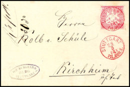 3 Kr. Rosa, Mit Zentrisch Klarem Roten K1 "STUTTGART 28/3 (4) FIL.BUR.II." Und Nochmals Nebengesetzt Auf Frischem... - Autres & Non Classés