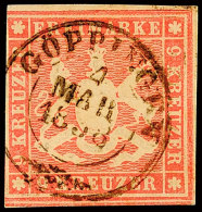 9 Kr Hellrotkarmin Tadelos Gestempelt, Pracht, Mi. 90.-, Katalog: 9a O9 Kr Light Red Crimson Tadelos Used,... - Otros & Sin Clasificación