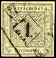 1 Kreuzer Mittelgraugelbes Seidenpapier, Type III, Vollrandiges Und Farbfrisches Luxusstück Mit... - Sonstige & Ohne Zuordnung