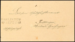 "ESSLINGEN 19 SEPT 1842" - L2, Feuser 919-6, Klar Auf Mit Portofreiheit Versehener Stiftungssache Nach Trittlingen... - Otros & Sin Clasificación