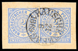 "RAUSCHENBERG 21 6 1869" - K1, Klar Auf Kabinettbriefstück Waager. Paar NDP 2 Gr., Katalog: NDP 5(2)... - Otros & Sin Clasificación