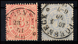 "POESNECK" - K1, Zentrisch Auf NDP 3 U. 7 Kr., Katalog: NDP 21,22 OPOESNECK - Single Circle Cancel, Centered On... - Otros & Sin Clasificación