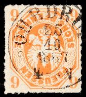 "OHRDRUF 25 10 1867" - K1, Herrlich Klar Farbfrischer Preußen 6 Pfg, Kabinett, Gepr. Flemming BPP, Katalog:... - Otros & Sin Clasificación