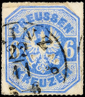 "MAINZ 22/11" (1867) - K1 Mit Kringeln, Klarer Teilabschlag Auf Preussen 6 Kr., Oben Kleinstmangel, Katalog: Pr.25a... - Otros & Sin Clasificación