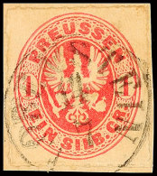 "LOBENSTEIN 11 7" (1867) - K1, Fast Zentrisch Auf Briefstück Preussen 1 Sgr., Katalog: Pr.16 BSLOBENSTEIN... - Autres & Non Classés