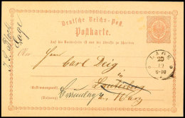 "LAGE 20 12 (1874)" - K1, Auf GS-Postkarte DR 1/2 Gr. Nach Lauterberg, Von Dort Nach Braunlage Nachgesendet,... - Otros & Sin Clasificación