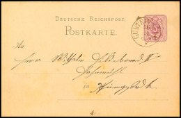 "GUNTERSBLUM 16 3 (1880)" - K1, Auf GS-Postkarte DR 5 Pfg Nach Pfungstadt, Kleine Patinapuren, Katalog: DR P5... - Other & Unclassified