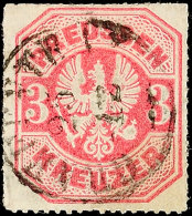 "GRAEFENTHAL 25 12 (1867)" - K1, Haferkamp Type 2, Zentrisch Auf Kabinettstück Preussen 3 Kr., Katalog: Pr.24... - Other & Unclassified