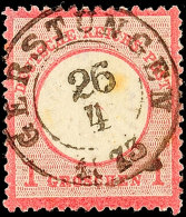 "GERSTUNGEN 26 4 1873" - K2, Herrlich Zentrisch Klar Auf DR 1 Gr. Großer Brustschild, Kleine Dünnstelle,... - Other & Unclassified