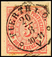 "FUERTH I. O. 20/8" - K1, Klar Auf Briefstück NDP 3 Kr., Katalog: NDP21 BSFUERTH I. O. 20 / 8 - Single... - Otros & Sin Clasificación