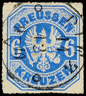 "DIEZ 11 12 (1867)" - K1, Zentrisch Auf Kabinettstück Preußen 6 Kr., Katalog: Pr.25 OADDRESSED... - Autres & Non Classés