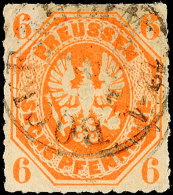 "BOCKENHEIM 7 8 (1867)" - K1 Mit Kopf Stehender Uhrzeit, Auf Preußen 6 Pfg, Kleine Mängel, Katalog:... - Other & Unclassified