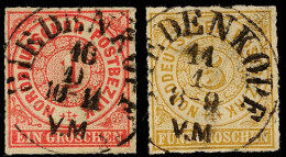 "BIEDENKOPF V.M." - K1, Zentrisch Klar Auf Kabinettstücken NDP 1 U. 5 Gr., Katalog: NDP4,6 OBIEDENKOPF V.... - Autres & Non Classés