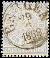 "BERGEN 29 6 1869" - K1, Auf Prachtstück NDP 2 Gr., Nicht Häufige Nachverwendung, Katalog: NDP 17... - Autres & Non Classés