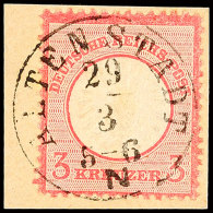 "ALTENSTADT 29/3" - K1, Kabinettbriefstück DR 3 Kr. Großes Schild, Katalog: DR 25 BSALTENSTADT 29 /... - Sonstige & Ohne Zuordnung