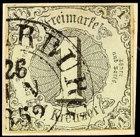 "WESTERBURG 26 JUN 1852" - K2, Teilabschlag Auf Quasi Vollrandiger 1 Kr., Die Marke Haftet Auf Einer... - Autres & Non Classés