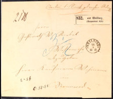 "WEILBURG 18 6 (1869)" - K1 Ohne JZ, Auf Austaxiertem Paketbegleitbrief (sogen. Viertelbogen) Nebst... - Autres & Non Classés