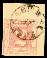"EISENACH" - K1, Auf Briefstück Mit 3 1/2-seitig Breit- Bis überrandiger 2 Sgr. Rosa, Katalog: 16... - Autres & Non Classés