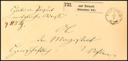 "DETMOLD 1/7 (1864)" - K1, Auf Paketbegleitbrief, Nebst Vermerk "Herrschaftlich" Und Taxquadrat-Paket-Zettel... - Otros & Sin Clasificación