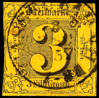 "CASSEL BAHNH. 8 DEZ 1857" - K2, Zentrisch Lesbar Auf 3 Sgr. I.Ausgabe Im Taxisschnitt, Katalog: 6a OCASSEL... - Autres & Non Classés