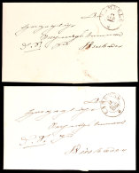 "CAMBERG 18 AUG. 1860" - K2 Mit JZ Sowie "CAMBERG 15 SEP. (1863)" - K2 Mit Block, Auf Zwei Dienstbriefen Nach... - Autres & Non Classés