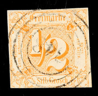 "348" - GRÄFENTONNA, Zentrisch Auf 1/2 Sgr. Orange Im Taxisschnitt, Katalog: 28 O348 - GRÄFENTONNA,... - Otros & Sin Clasificación