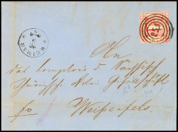 "251" Nebst K1 "WEIMAR 20 9 (1865)" Auf Postvereinsbrief Mit Tieffarbiger 1 Sgr. Nach Weissenfels, Katalog: 29... - Otros & Sin Clasificación