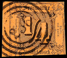 "236" - KALTENNORDHEIM, Auf Angeschnittener 1/4 Sgr. Mit Bis Zu 3 Mm Bogenrand Links, Katalog: 1 O236 -... - Otros & Sin Clasificación