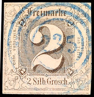 "235" (blau) - ILEMENAU, Klar Auf Links Schmal-, Sonst Breit- Bis überrandiger 2 Sgr. I.Ausgabe, Katalog: 5... - Autres & Non Classés