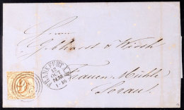 "220" (Dreiring) Nebst K1 "FRANKFURT A.M. 12 OCT (1863)" Auf Postvereinsbrief 9 Kr. Nach Sorau, Minimale Spuren,... - Otros & Sin Clasificación