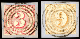 "187" - HÖHR, Je Zentrisch Auf Zwei Briefstücken 3 Kr. Rosa Und 9 Kr. Hellbraun, Katalog: 32,34 BS187... - Otros & Sin Clasificación