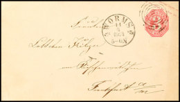 "163" (kleine Ziffern) Nebst K1 "WORMS 11 4 1864" Mit Kreuzen Auf GS-Umschlag 3 Kr., Als Postbezirksbrief Nach... - Autres & Non Classés