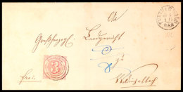 "112" Nebst K1 "FUERTH I.O. WALD 31 10 1862" Auf Postbezirksbrief 3 Kr. Nach Waldmichelbach (Ankstpl), Katalog: 32... - Otros & Sin Clasificación