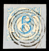 "103" - CASTEL, Vollständiger Abschlag Auf Briefstück 6 Kr. Blau Im Taxisschnitt, Katalog: 33IA BS103... - Otros & Sin Clasificación