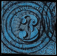 "97" - BINGEN, Zentrisch Klar Auf 3 Kr. Dunkelblau, Katalog: 8 O97 - BINGEN, Centric Clear On 3 Kr. Dark Blue,... - Autres & Non Classés