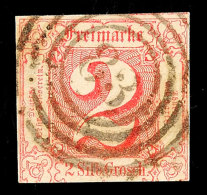 "83" - WITZENHAUSEN, Fast Zentrisch Auf Farbfrischer, Dreiseitig Vollrandiger 2 Sgr. Rosa, Katalog: 16 O83 -... - Otros & Sin Clasificación