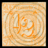 "57" - RAUSCHENBERG, Herrlich Klar Auf Farbfrischer, Fast Allseits Vollrandiger 1/2 Sgr. Orange, Katalog: 28... - Autres & Non Classés