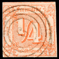"9" - BOCKENHEIM, Klar Auf Farbfrischer, Vollrandiger 1/4 Sgr. II.Ausgabe, Dünstellen, Katalog: 13 O9 -... - Other & Unclassified