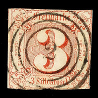 "2" - ALLENDORF, Perfekt Zentrisch Klar Auf Farbfrischer, Angeschnittener 3 Sgr., Katalog: 17 O2 - ALLENDORF,... - Otros & Sin Clasificación