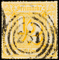 1/2 Sgr. Gelb, Farbig Durchstochen, Leuchtend Farbfrisches Exemplar In Besserer Gelber Farbnuance Mit Klarem Und... - Other & Unclassified