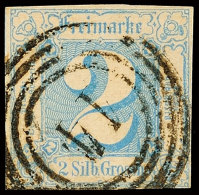 2 Sgr Hellblau Tadellos Gestempelt Kabinett, Mi. 65.-, Katalog: 30 O2 Sgr Pale Blue Neat Cancelled Superb In... - Otros & Sin Clasificación