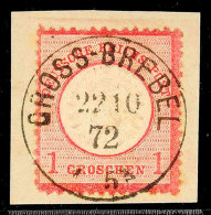 "GROSS-BREBEL 22 10 72" - K1, Ideal Auf Briefstück DR 1 Gr. Großer Brustschild, Kleine... - Schleswig-Holstein