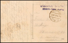 1919, Feldpost-AK Aus BROMBERG 25.7.19 Mit Briefstempel-L2 "Grenzschutz....Masch.-Gew.-Komp." Und Absender-Vermerk... - Otros & Sin Clasificación