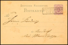 "WESTERCAPPELN 11/11 (1879)" - Ra2, OPD Münster, Auf GS-Postkarte DR 5 Pfg, Kleine Spuren, Katalog: DR P5... - Otros & Sin Clasificación