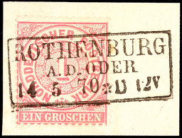 "ROTHENBURG A.D. ODER" - Ra3, OPD Liegnitz, Vollständig Auf Briefstück NDP 1 Gr., Katalog: NDP 16... - Otros & Sin Clasificación