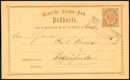 "KIRCHHUNDEM 24 5 (1874)" - Ra2, OPD Arnsberg, Auf GS-Postkarte DR 1/2 Gr. Nach Wipperfürth, Katalog: DR P1... - Otros & Sin Clasificación