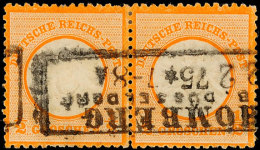 "HOMBERG R.B. DÜSSELDORF 2 2 75" - Ra3, Kopf Stehend Auf Waager. Paar DR 1/2 Gr., Verwendet Als 5 Pfg-Marke In... - Autres & Non Classés