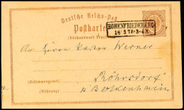 "HOHENFRIEDERBERG 18/3 75" - Ra2, OPD Liegnitz, Klar Auf Frage-GS-Postkarte DR 1/2 Gr. Nach Röhrsdorf,... - Otros & Sin Clasificación